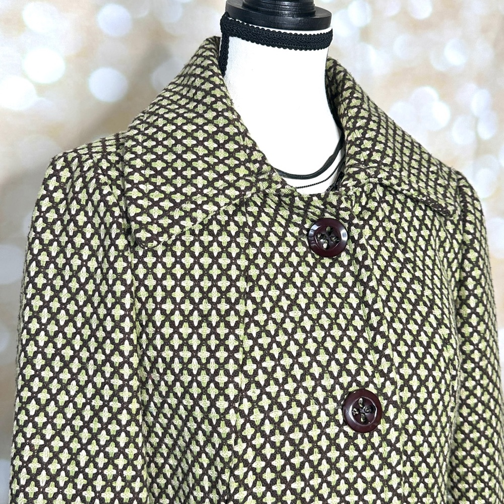 Urban Behaviour Green/Black Patterned Trench Coat - image 5